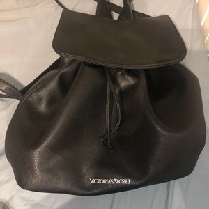 Black Victoria’s Secret Drawstring Backpack Bag